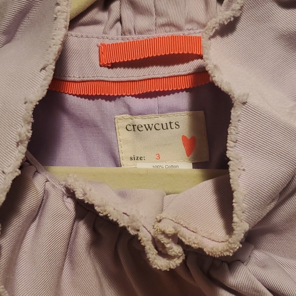 Crewcuts Ruffle Jacket Purple Size 3T Spring - Picture 3 of 6